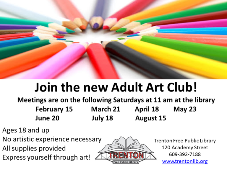 JOIN THE CLUB – THE LIBRARY’S ADULT ART CLUB
