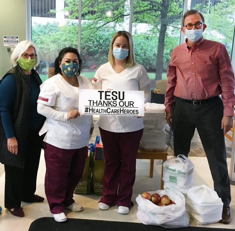 TESU’s School of Nursing Donates and Delivers to St. Francis Medical Center