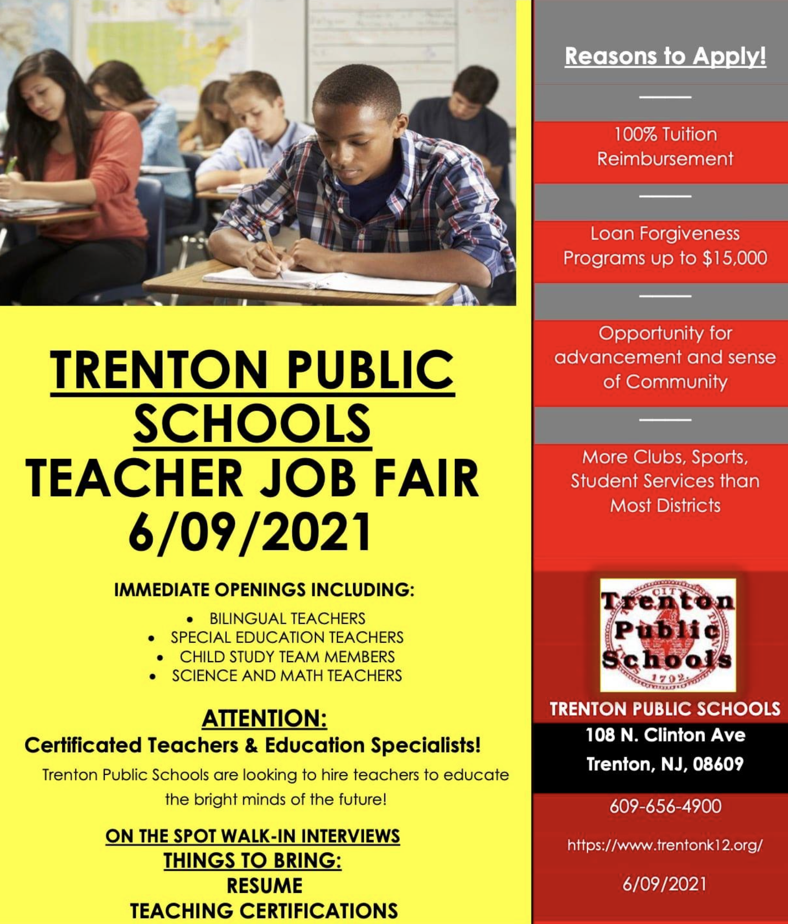Trenton Public Schools Announce Back to School Extravaganza - TrentonDaily