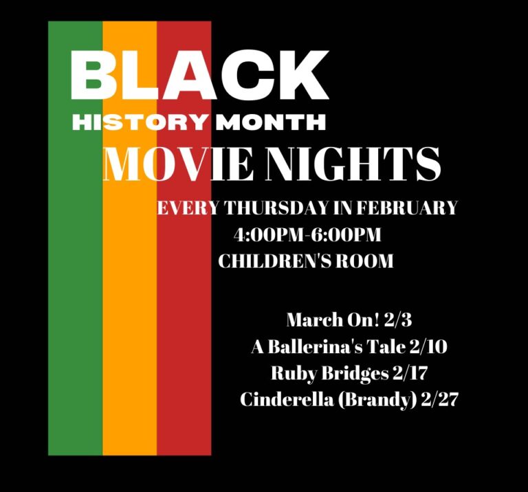 Join the Trenton Public Library for Black History Month Movie Nights