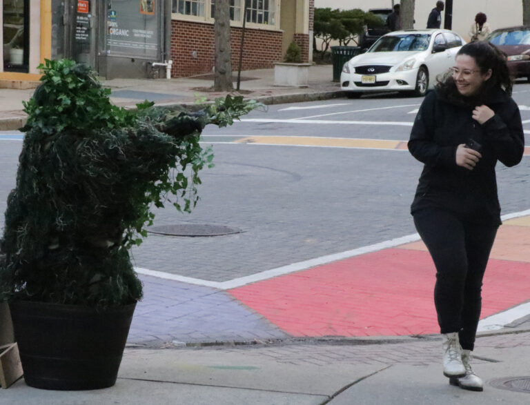 Trenton Residents Host Bushman Prank Outside of Starbucks in Downtown Trenton